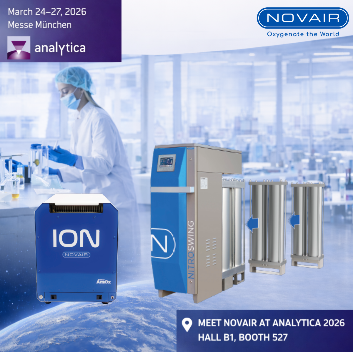 NOVAIR participe pour la première fois au salon Analytica 2026